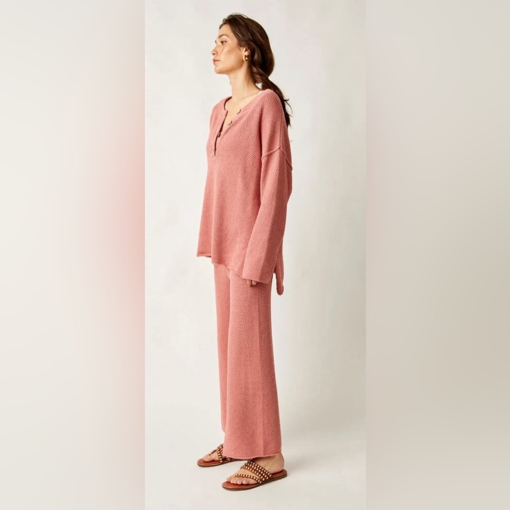 Free People Rosie Pink Hailee Sweater Set - Picture 4 of 6